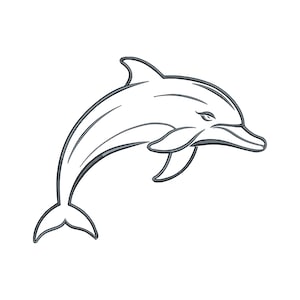 Dolphin Machine Embroidery Design