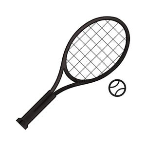 Sport, Tennis Racket Machine Embroidery Design, Pattern in 5 size