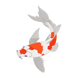 Diseño de bordado de Carpa Koi