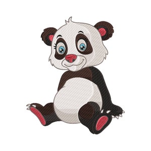Panda Machine Embroidery Design