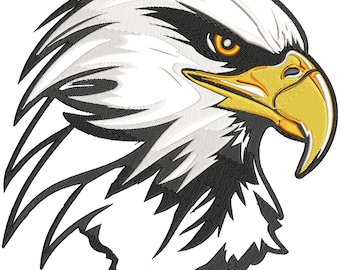 Eagle Head Embroidery Design, Pattern in 5 size