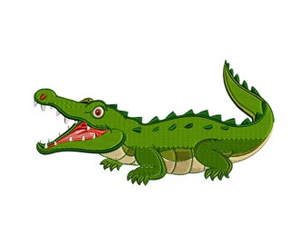 Crocodile Alligator Machine Embroidery Design