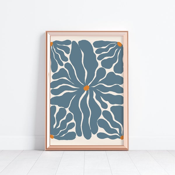 Art Print Poster Digital Print Flowers Florals Abstract Eclectic Modern Art Sizes A5 - A1, Wall Art, Art, Mural, Retro