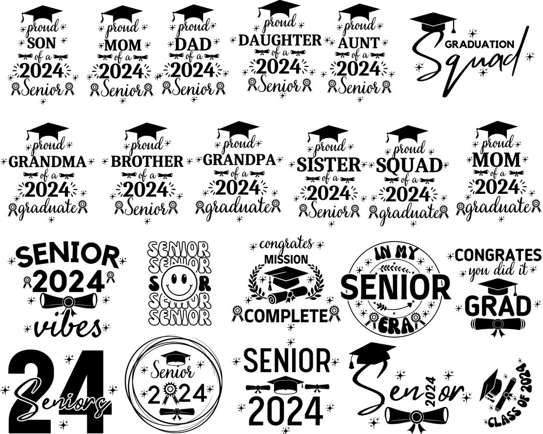 Senior 2024 SVG Mega Bundle, Class of 24 Svg, Proud Mom of 2024 ...