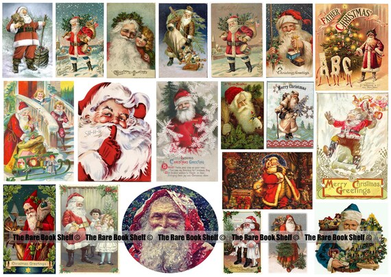 Printable Vintage Christmas Cards Collage Sheet - Retro Tags Santa Images Decorations Father Christmas Stocking Holly Snow Designs - 0001 - Etsy Printable Vintage Christmas Cards Collage Sheet - Retro Tags Santa Images Decorations Father Christmas Stocking Holly Snow Designs - 0001 - Etsy