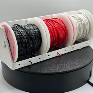 Wire Spool Dispenser - Keep your wire close at hand either on the bench or hanging from your IKEA Skadis Pegboard