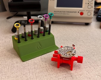 Watchmaker Screwdriver Stand: 6-Slot Tool Organizer