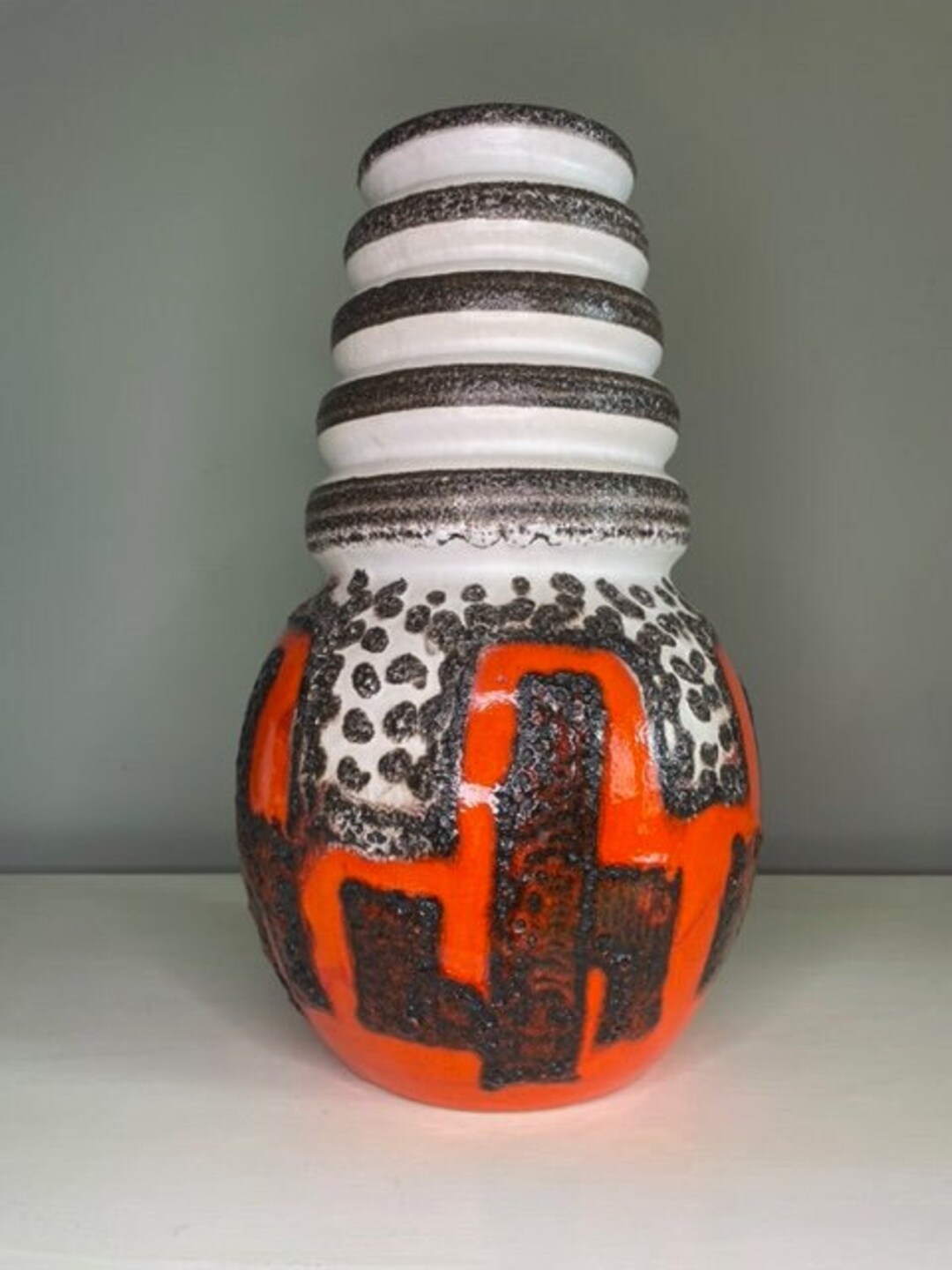 Scheurich Keramik フラワーベース　Fat Lava Vintage Mid Century Scheurich VASE Colorful Fat Lava Flower