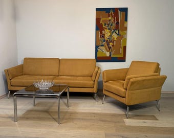 Swiss Leu Swiss sofa with armchair, 1990s/00s.