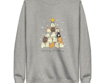 Christmas Cat Tree Unisex Premium Sweatshirt