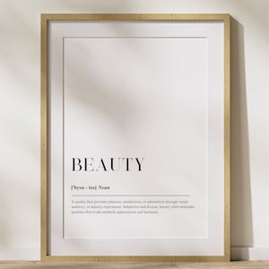 Beauty Definition Print, Beauty Office Definition Print, Unique Gift Idea, Gift For Her, Beauty, Dictionary Art Print, Beauty Salon Decor