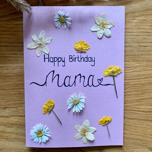 Happy Birthday Mama Karte, Geburstagskarte personalisiert