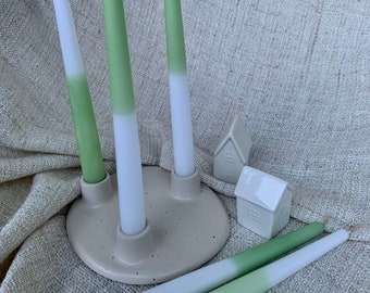 Set of 2 and 4 dip dye candles / 25.4 cm, 7 1/2 hour burning time / handmade candle / colored candles / candle set