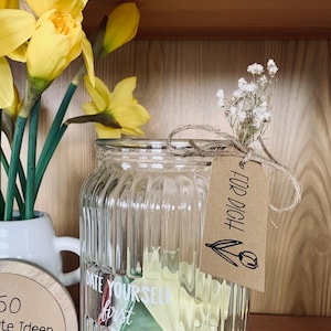 50 Solo Date Ideen für mehr Selbstliebe, Solo Date Glas, Glücksglas
