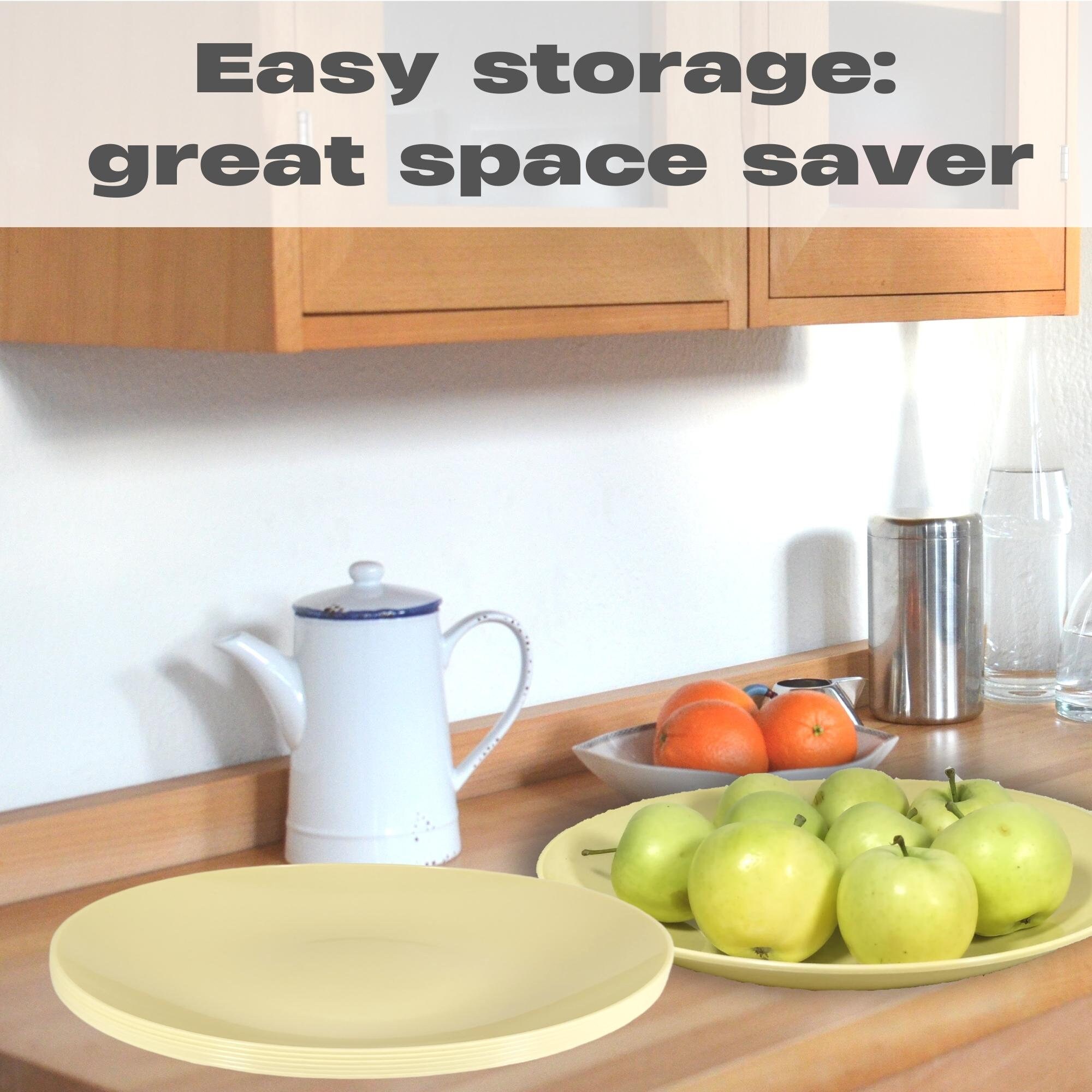 6 Pack Large Plastic Platters Party Serving Trays and Platters Set for Appetizers, Desserts