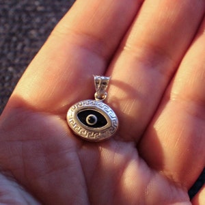 Sterling Silver Evil Eye Necklace, Turkish Evil Eye Pendant, Gift for Best Friend, Tiny Evil Eye, Protective Eye Necklace