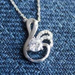 Sterlingzilver 925 solsleutelketting, hanger muziekliefhebber, muzikant ketting