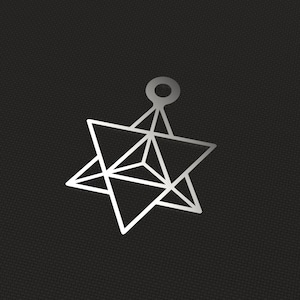 Sterling Silver Flower Of Life Merkaba, Merkabah Merkaba Sacred Geometry Pendant, Merkaba Charm