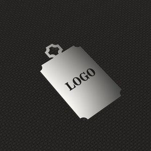 Sterling Silver Customized Charm, Rectangle Jewelry Logo, Brand Jewelry Logo, Laser Engraved Charm,Personalized Charms