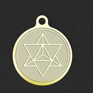 5 pcs Raw Brass Flower Of Life Merkaba, Merkabah Merkaba Sacred Geometry Pendant, Merkaba Charm