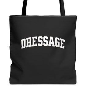 Dressage Tote Bag Dressage Horse Show Bag Stables Barn Gift Horse Back Rider Gift Equine Tote Bag Horse lover Bag Dressage Rider Black Tote