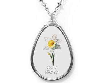 March Daffodil Birth Flower Necklace Daffodil Necklace March Birth Flower Daffodil Pendant Gift for March Birthday Daffodil Jewelry Gifted