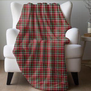 Red Tartan Blanket Red Plaid Throw Scottish Tartan Blanket Red Checkered Blanket Christmas Tartan Blanket Festive Plaid Throw Tartan Decor