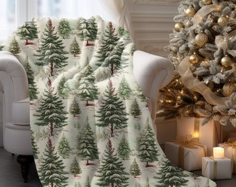 Christmas tree blanket Christmas Tree Throw Rustic Christmas Winter Home Decor Christmas Tree Farm Blanket Vintage Christmas Holiday Trees