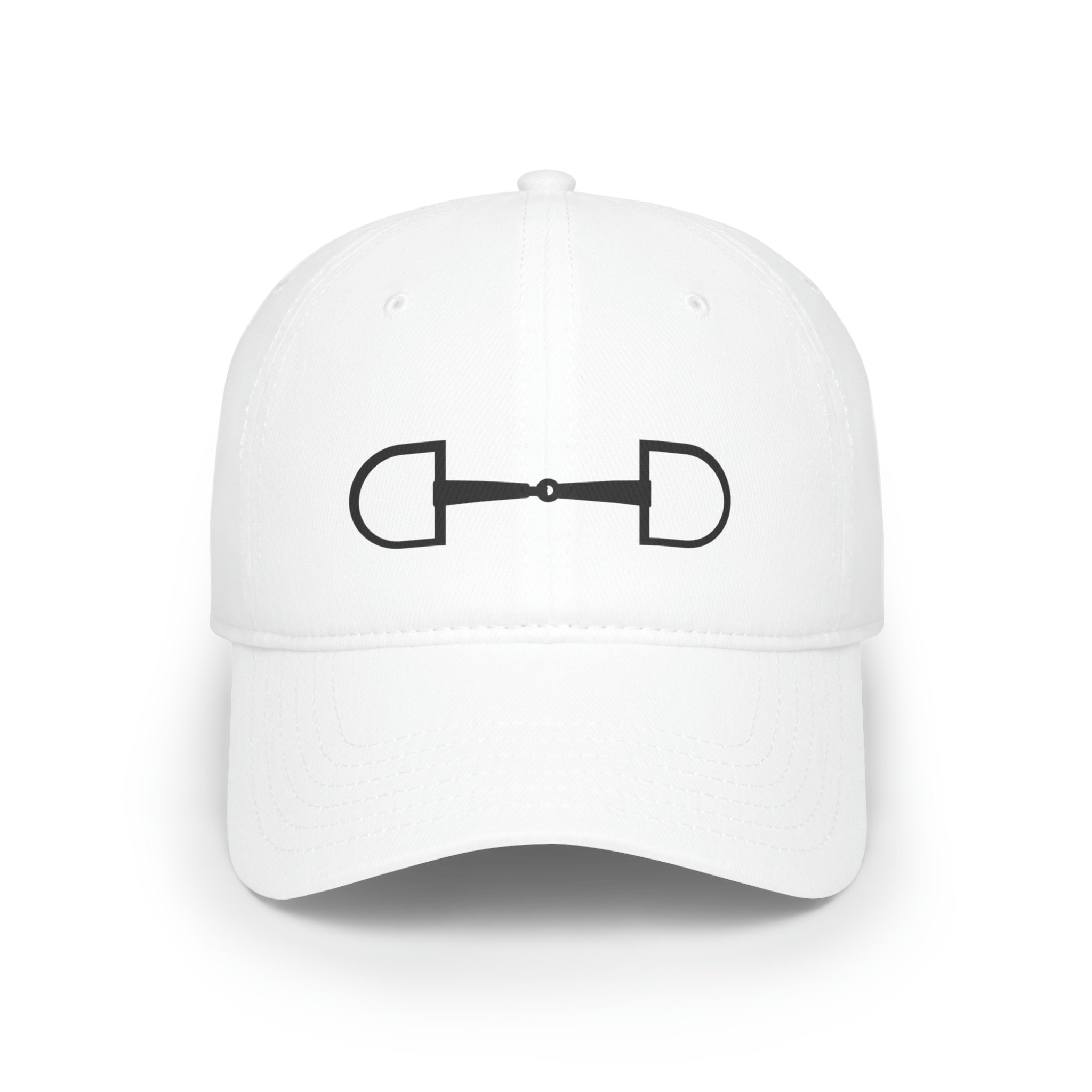 Equestrian Hand Painted Ball Cap Hat Horse Dressage White New Cap – Eminent Equestrian main image 2