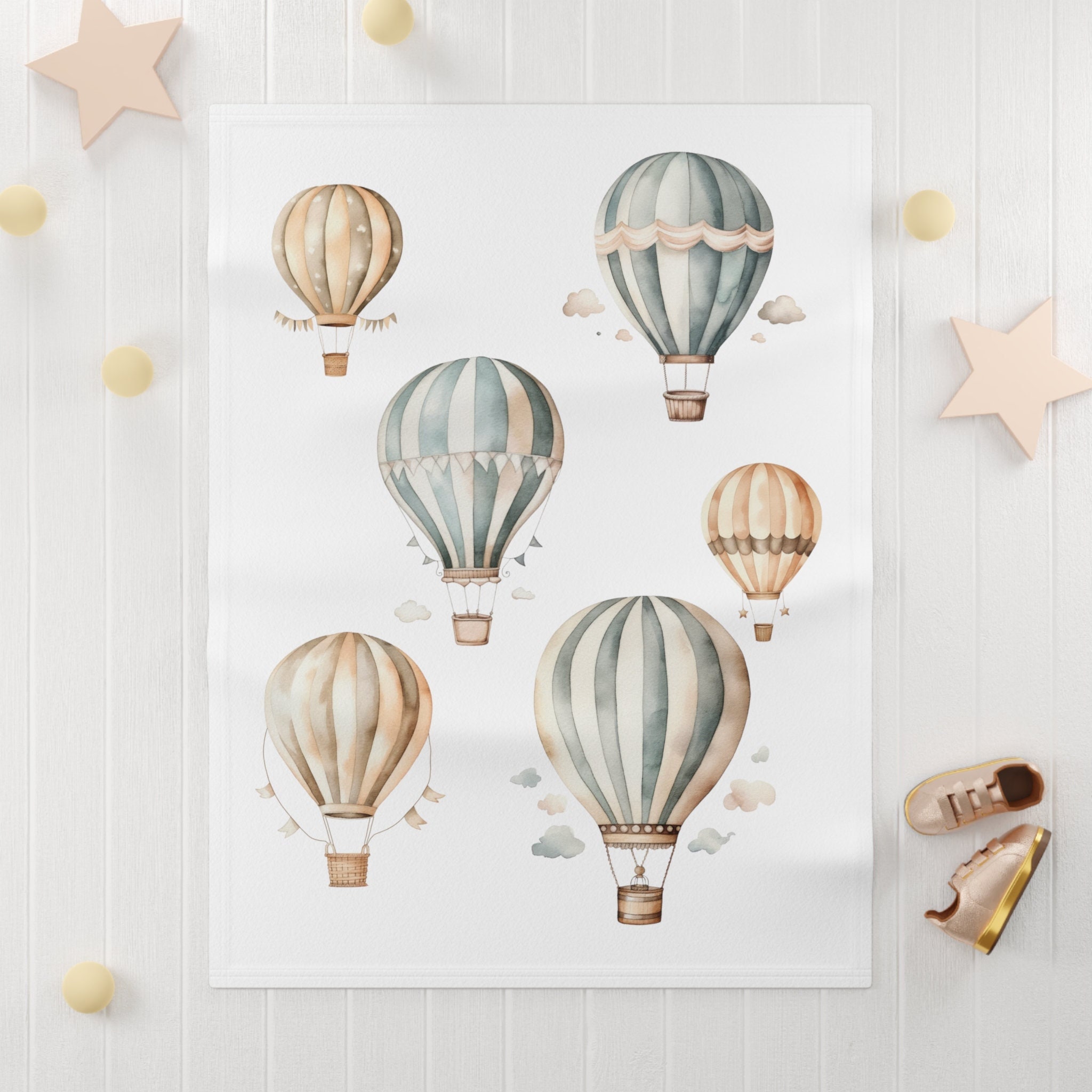 FIRST BABY - Hot Air Ballon Blanket - Pink main image 0