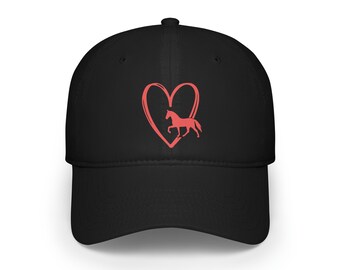 Equestrian Baseball Cap Love Horse Hat Heart Horses Apparel Western Cap Horse lover Gift Barn Gift Dressage Horse Cap Horseback Rider Gift