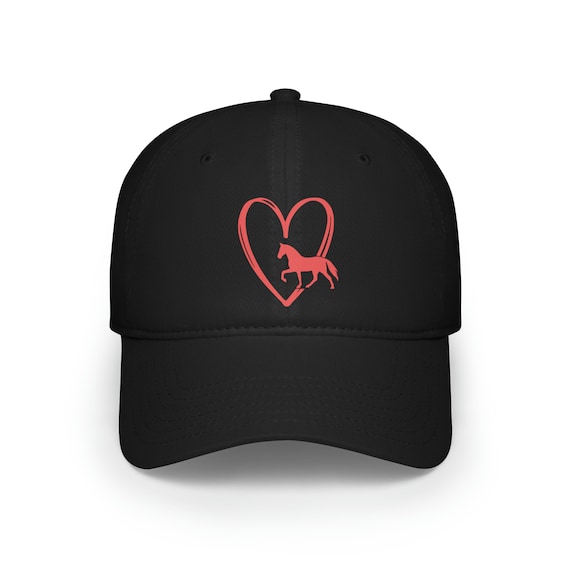 Equestrian Baseball Cap Love Horse Hat Heart Horses Apparel  display picture 1