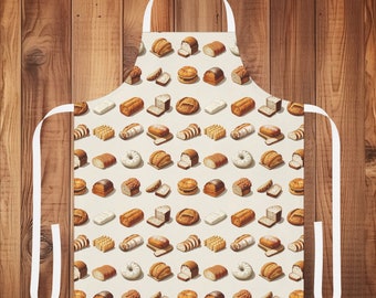 Bread Baking Apron, Artisan Bread Gift Chef Apron Bread Lover Apron Home Baker Apron Gift for Foodies Rustic Bread Dough Kitchen Apron