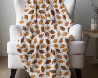 Fall Leaves Blanket Autumn Blanket Leaf Print Blanket Cozy Fall Blanket Autumn Leaves Throw Fall Foliage Blanket Fall Home Decor Rustic Fall