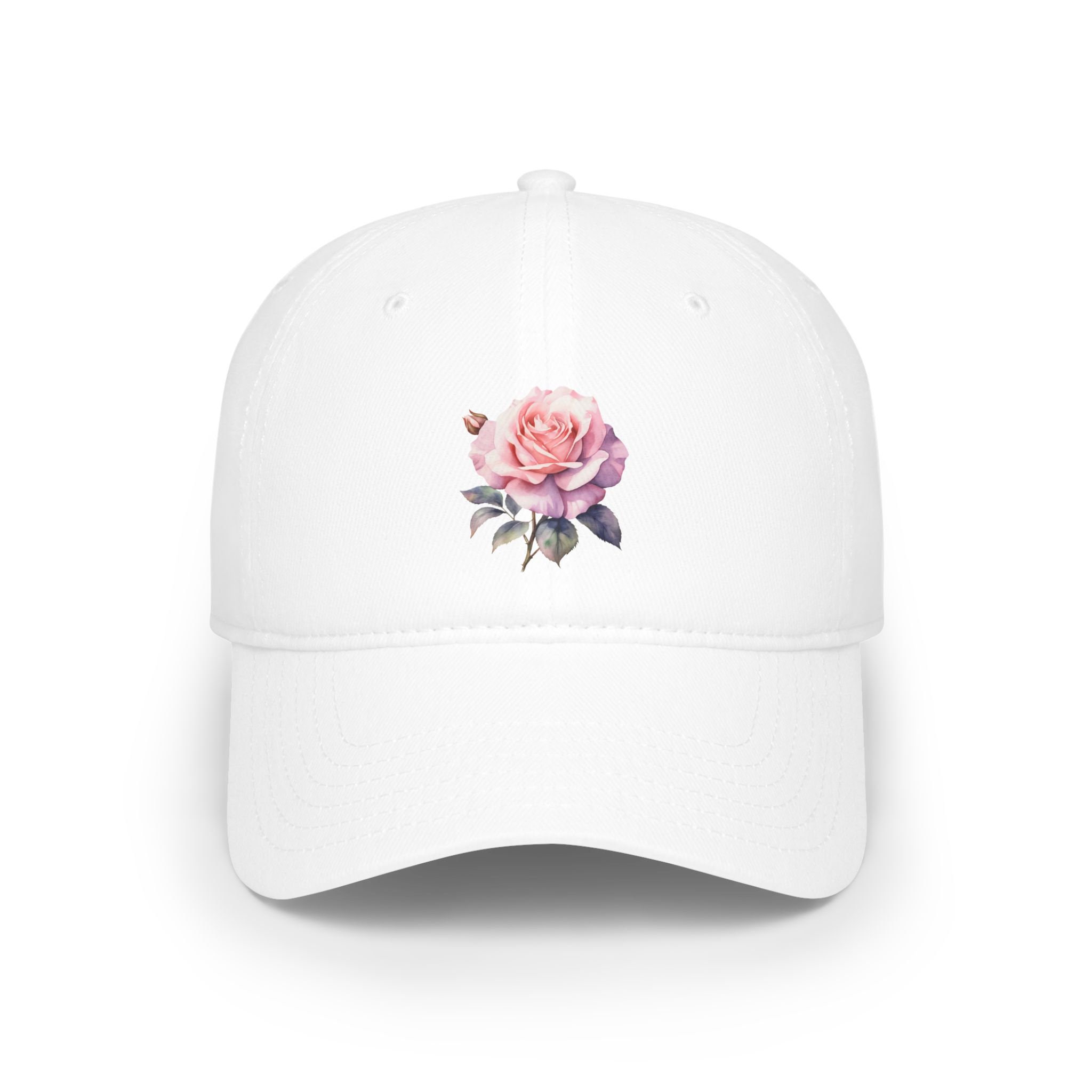 Pink Rose Baseball Cap Rose Hat Floral Hat Pink Floral Cap  display picture 2
