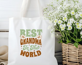 Best Grandma in the World Totebag, Best Grandmother, Nana Totebag, Best Grandma Totebag, New Grandmother Gift, Gift for Granny, Gran, Nana