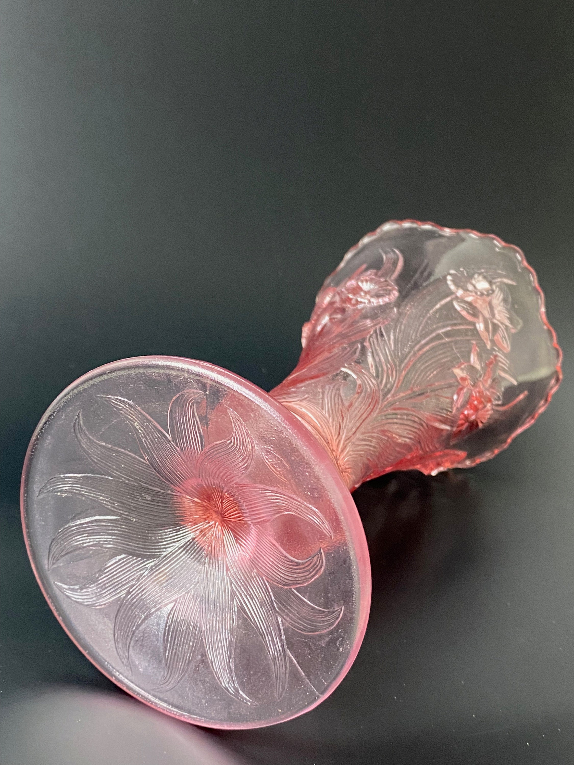 Vintage Fenton Pink Vase, Pink Fenton, Art Glass Vase, 95th Anniversary