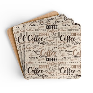 Coffee Coaster Set Cafe Coasters Coffee Lover Gift Espresso Coasters Coffee Decor Barista Coasters Latte Coasters Coffee Drink Coasters Gift