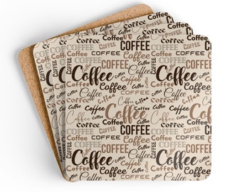 Coffee Coaster Set Cafe Coasters Coffee Lover Gift Espresso Coasters Coffee Decor Barista Coasters Latte Coasters Coffee Drink Coasters Gift