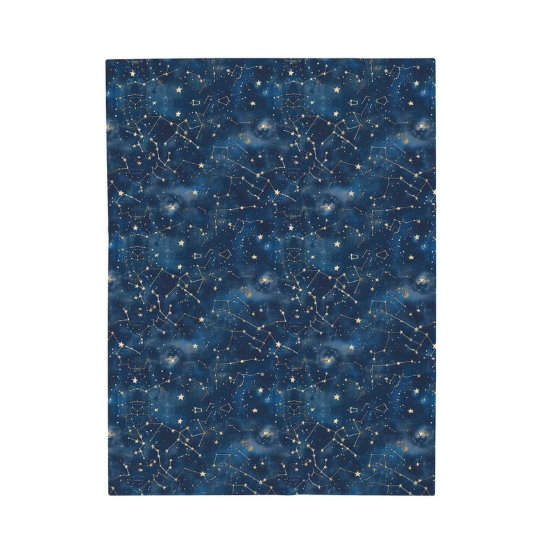 Zodiac Blanket, Astrology Decor Constellation Blanket Horoscope Bedding Star Sign Blanket Celestial Decor Blue Zodiac Blanket Cosmic Bedding 画像 7