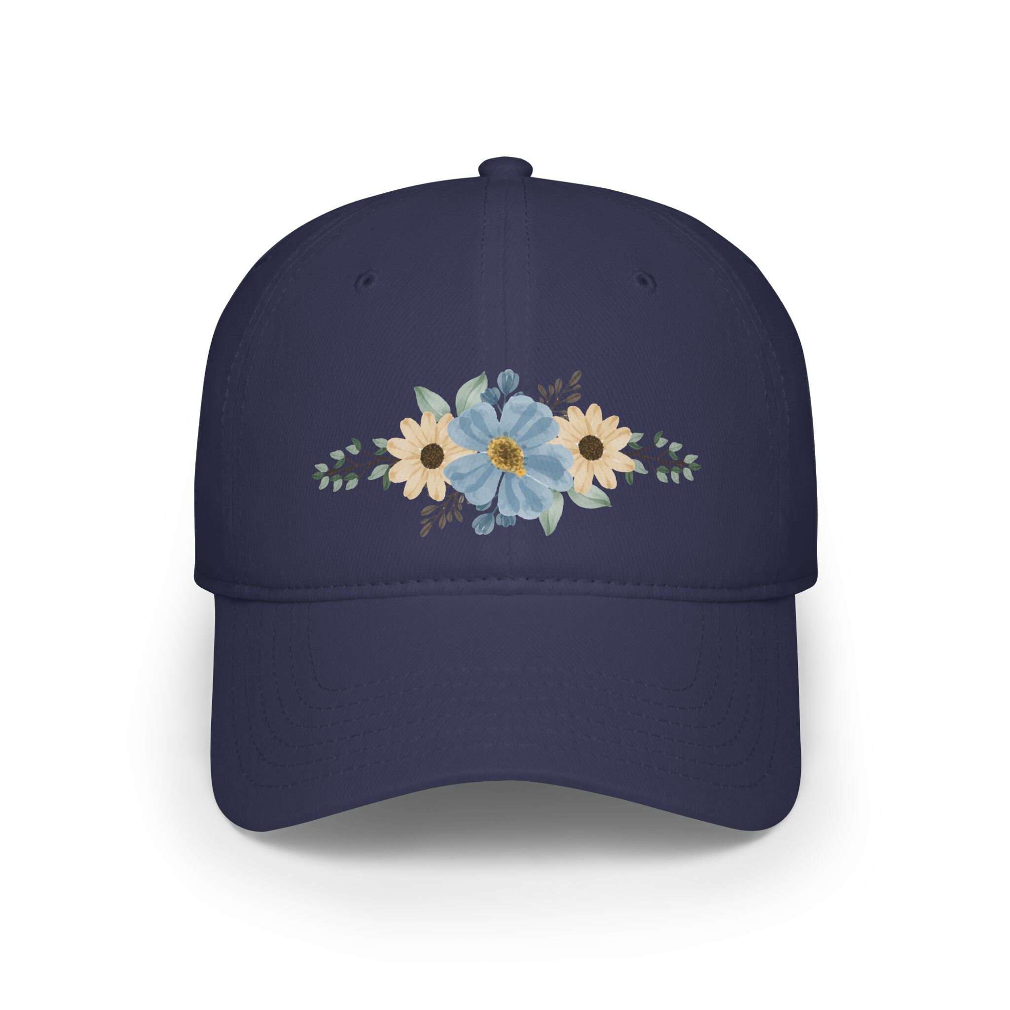 Blue Hat with Yellow Floral Design 9 DIY Derby Hat Ideas with Flowers main image 2