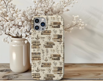Book Lover Phone Case Literary Phone Case Bookish Style Reader Phone Gift Antique Bookish Phone Case Bookworm Gift Phone Casing Old Books