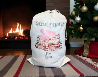 Personalised Santa sack | large personalised Christmas sack | personalised Christmas toy sack