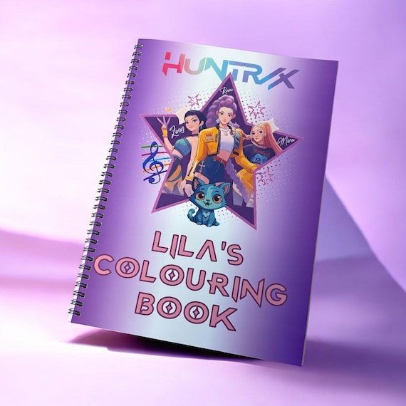 personalised Kpop colouring book | personalised Kpop gifts | demon hunters colouring
