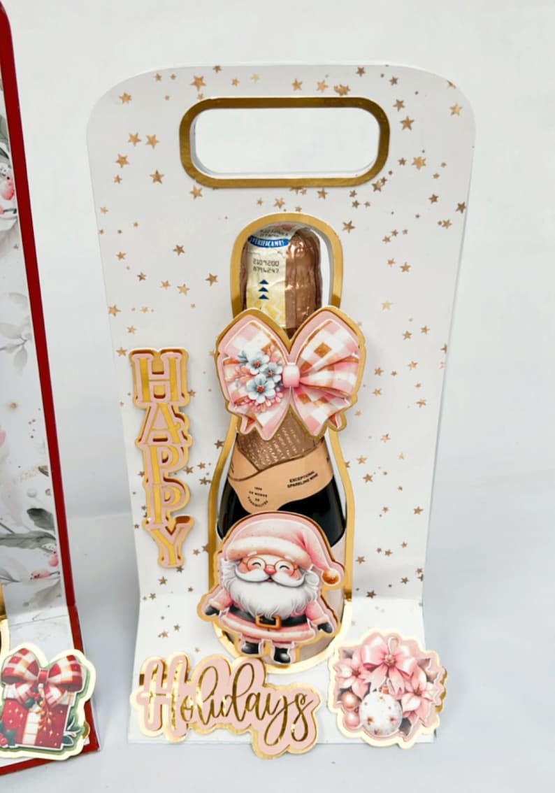 Wine Bottle Holder / Cardboard Holder / Digital Cut Files / SVG / Cameo