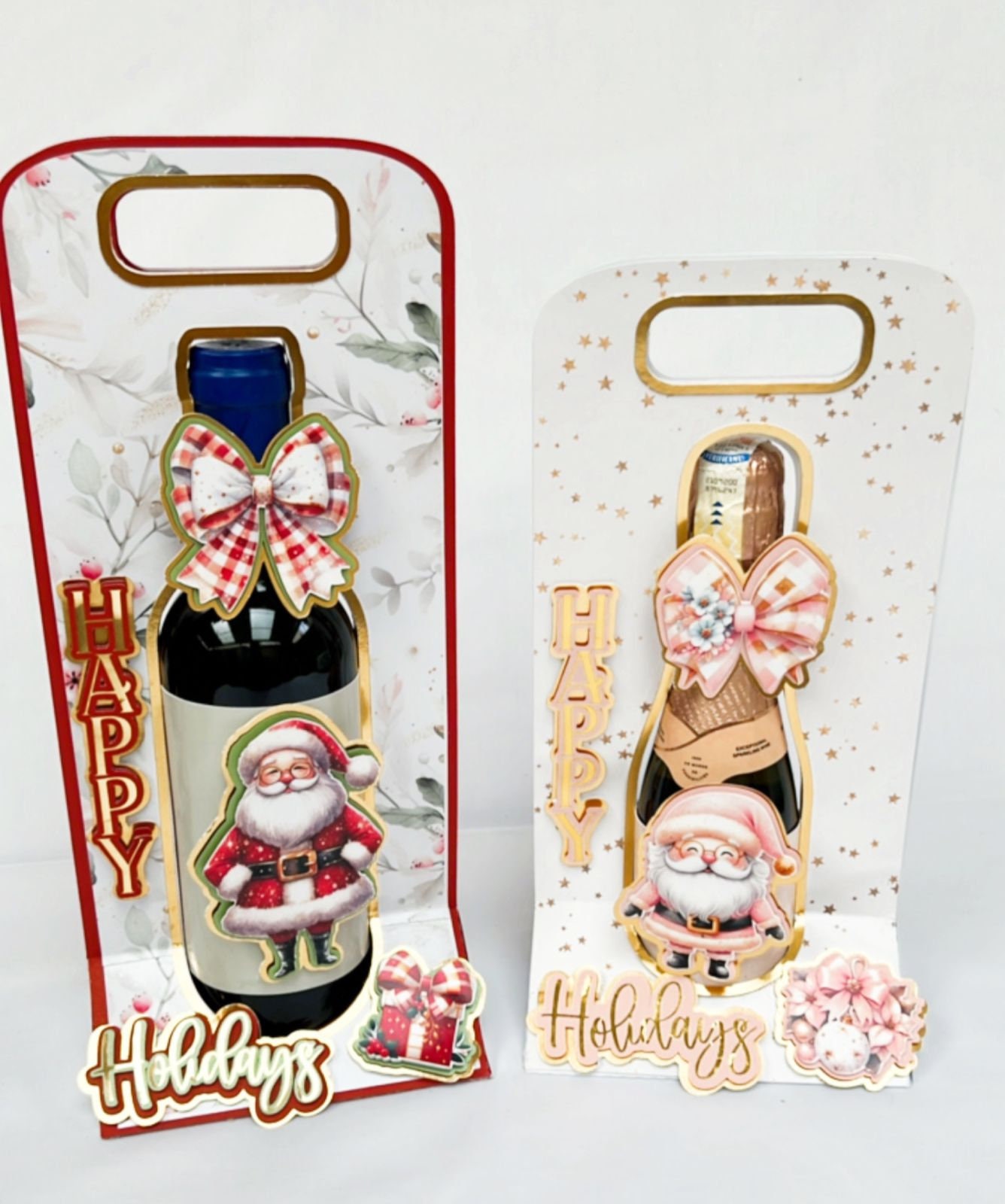 Wine Bottle Holder / Cardboard Holder / Digital Cut Files / SVG / Cameo