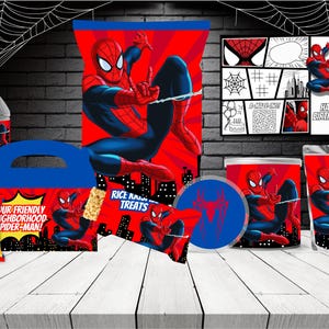 Spiderman chip bag, Spiderman birthday party, Custom Spiderman party favors, Custom Spiderman party treats, Custom Spiderman party