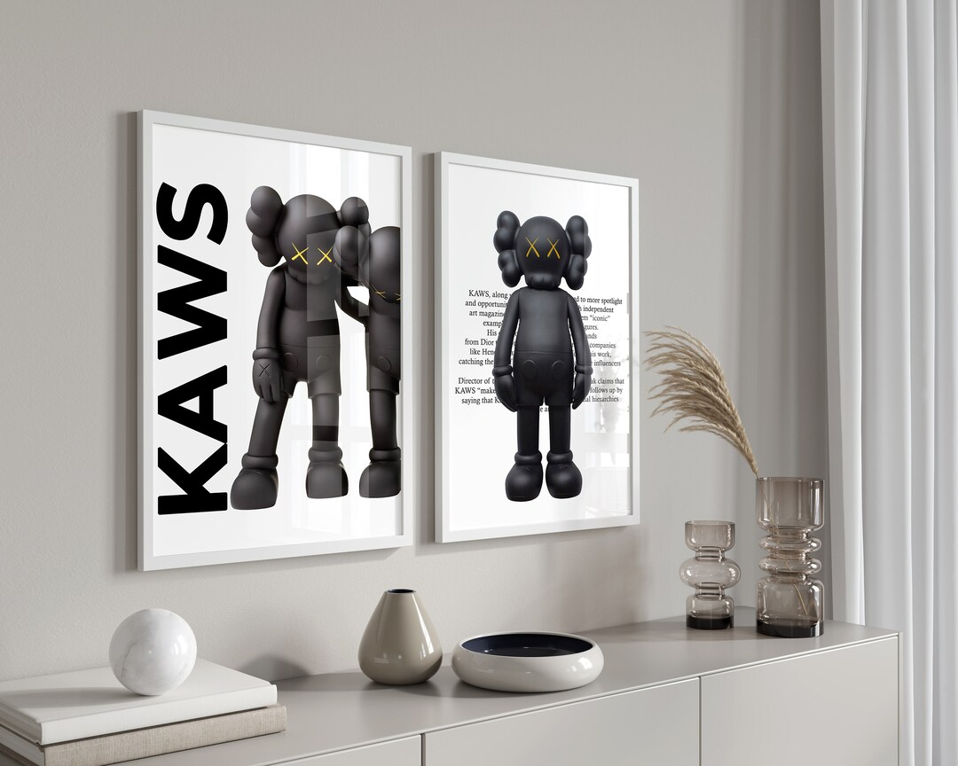 Hypebeast Toys Poster Set of 3, Hypebeast KAWS Figure Trendy Wall Art ...