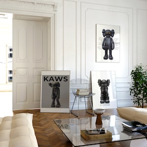 Hypebeast Toy Poster Set of 3, KAWS, Minimalist Hypebeast Decor, Gift for Boyfriend, Christmas Gift, Art Deco, Street Culture Kaws Print