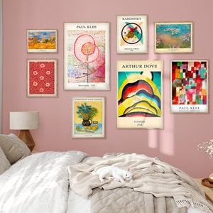 Gallery Wall Set of 8 Vintage Wall Arts for Home Decor, Maximalist Home Decor, Trendy Eclectic Gallery Wall Set,Digital Download Prints